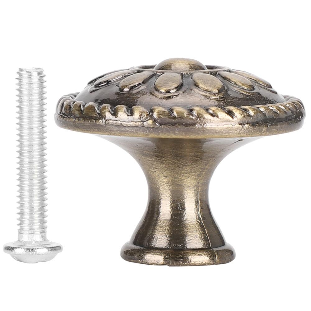 10 Set Zinc Alloy Furniture Handle Antique Brass Cabinet Handle Office Handle Furniture Accessories