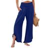 Womens Palazzo Pants Summer Casual Flowy Wide Leg Trousers Beach Travel Vacation Outfits