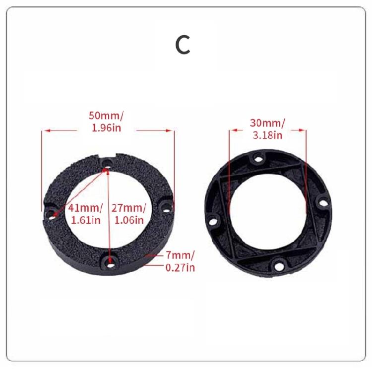 High Pitched Speaker Aluminum Panel Circle 1in 1.25inch Speaker Decorative Circlet Car Modification Amplifiers Accessory