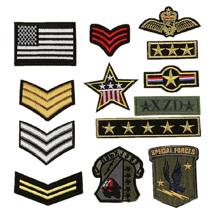 Набор из 13 вышитых военных нашивок Набор вышитых нашивок Нашивка с американским флагом 1