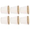 6Pcs Fabric Mesh Lamp Shade Clip On Lampshade Beige Golden Edge Style for E14 Chandelier Ceiling