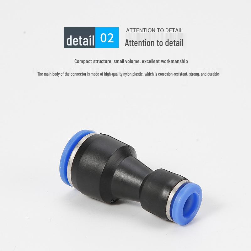 Yibo Pneumatic 8-6mm PG Straight Reducer PU Air Hose Quick Connector
