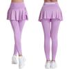 Women's 2-in-1 Skirted Leggings with Pocket High Waist Tennis Golf Running Skort Leggings Sports Dresses