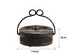 Portable Fireproof Retro Mosquito Coil Burner with Lid - Outdoor Anti-Scald Sandalwood Holder Tray