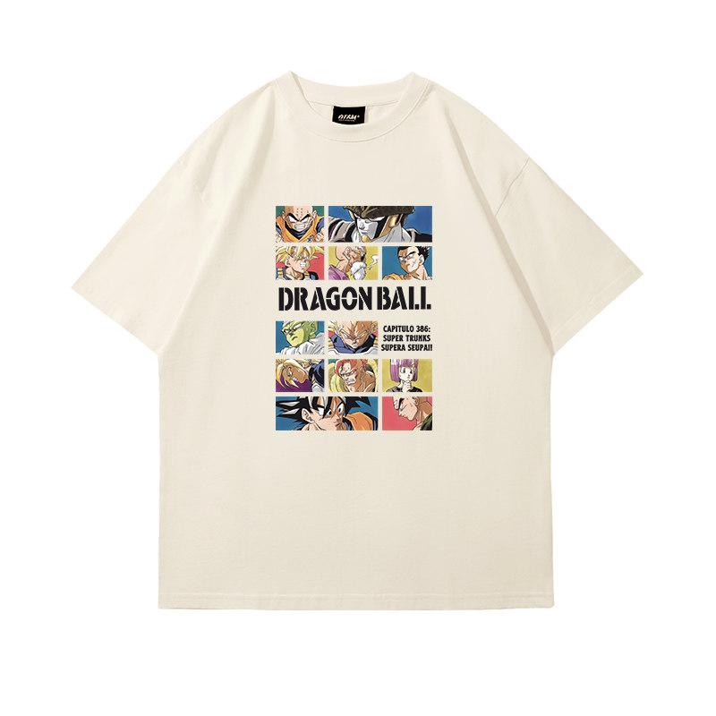 

Japanese Retro Dragon Ball Super Saiyan Cartoon Anime Shortsleeved or Longsleeved Casual and Neutral Style Tshirt for Summer 3XL