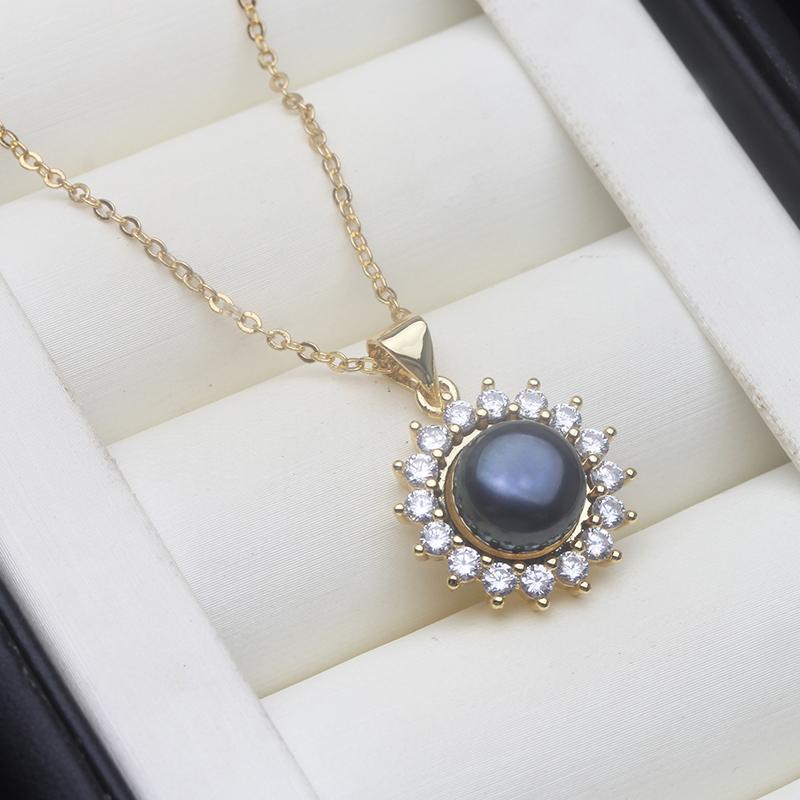 

Real Trendy Natural Fresh Water Pearl Pendant 925,White Cultured Sterling Silver Pearl Pendant Wife Mother Birthday Gift Pink