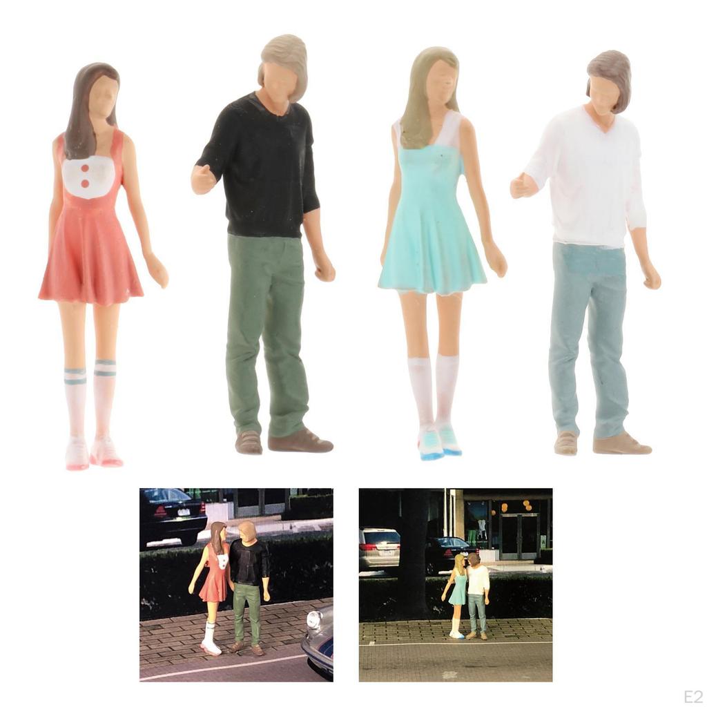 1:64 Scale Figures Miniature People Model for Layout Home Bonsai Building Accessory Decor,