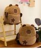 Capybara Fluffy Crossbody Bag - Cute Cartoon Round Shoulder Bag for Girls and Students