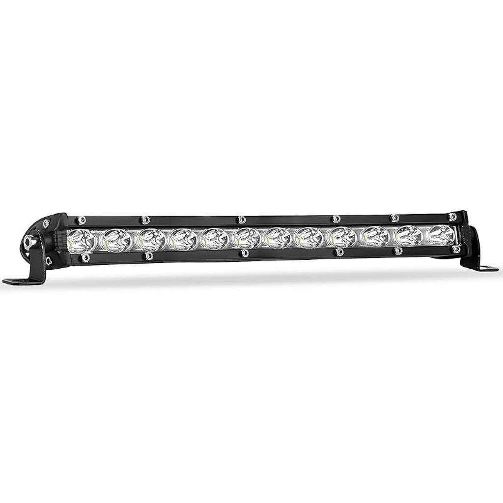 Zmoon Led Light Bar 12In Signal Row Light Bar [14In W/Bracket] 40W Spot Flood Combo Off Road Light, Waterproof Slim Light Bar For SUV Jeep ATV Boat