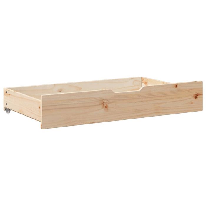 Under-bed Drawers with Castors 2 Pcs 90x55x16 Cm Solid Pine