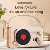 New Retro Bluetooth Speaker Multi Functional 360 ° Panoramic Sound Effect Compact Record Player Audio System for Mobile Phones Computers Desktops 5W