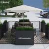 Outdoor Wrought Iron Fence with Flower Box