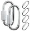 Connect Hook Stainless Steel Connecting Ring Quick Chain Link Track Climbing Mountaineering Carabiner Insurance Buckle M4/6/8/10