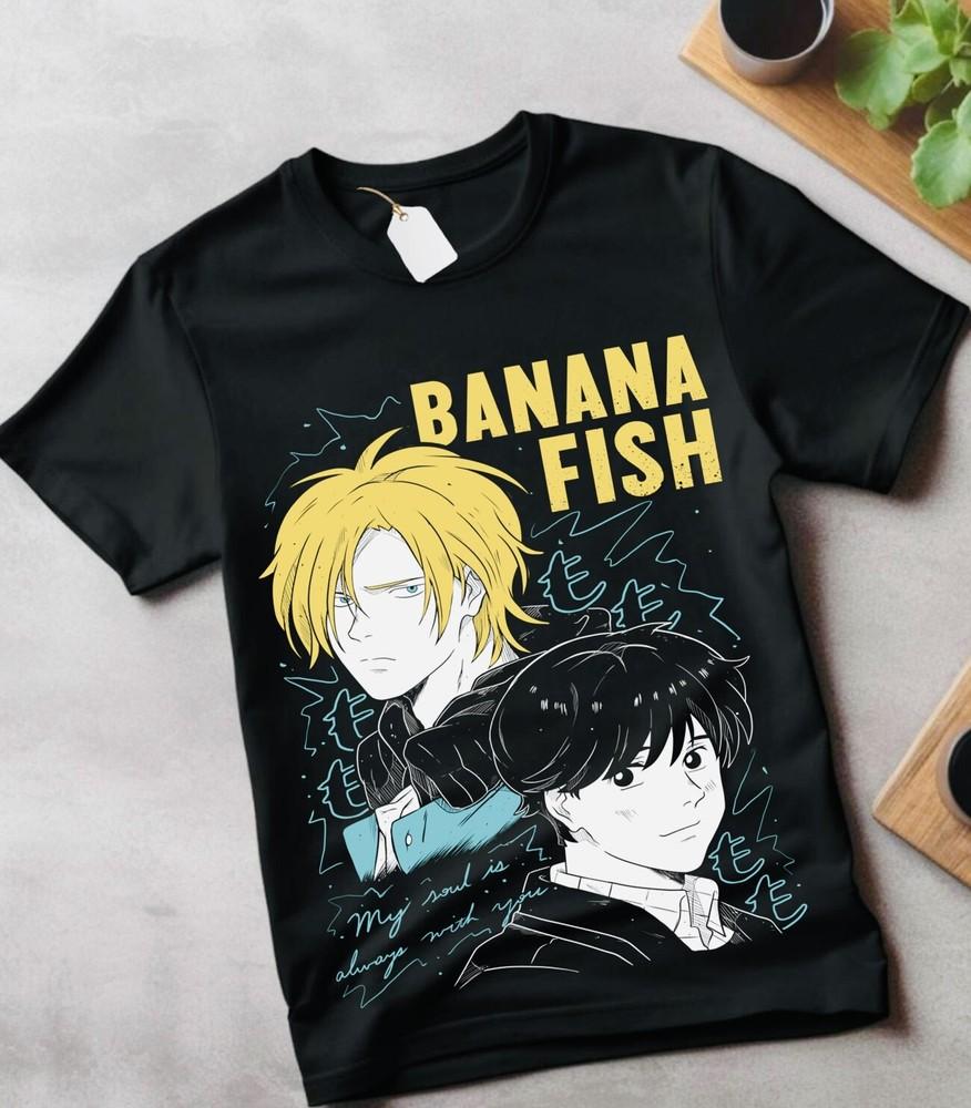 

Banana Fish T-shirt Ash Lynx Eiji Okumura Card Anime Kawaii gift clothes S