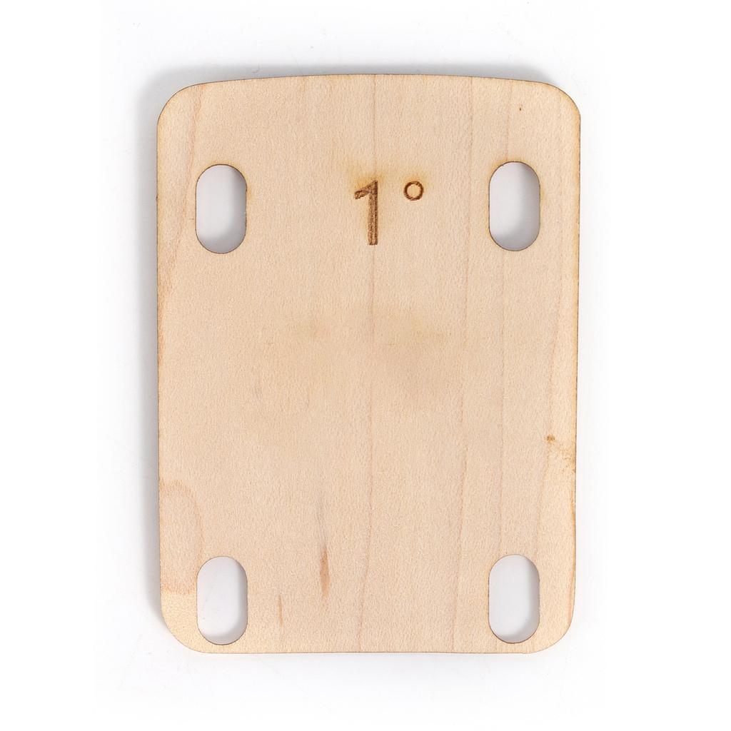 3 Stück Gitarrenhals-Unterlegscheiben Ahorn Gitarrenhals-Unterlegscheibe Schutz 0,25 0,5 und 1 Grad Gitarrenhalsplatte Werkzeug zur Reparatur