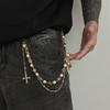 Europäische und Amerikanische Personalisierte Hosen, Hochwertige Hip-Hop Nischen-Jeans für Jungen, Taillenkette Zubehör, Hängende Kette Zubehör