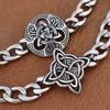 Vintage Design Stainless Steel Witch Knot Chain Bracelets Fashion Charm Vikings Celtic Knot Bracelet Popular Male Party Jewelry