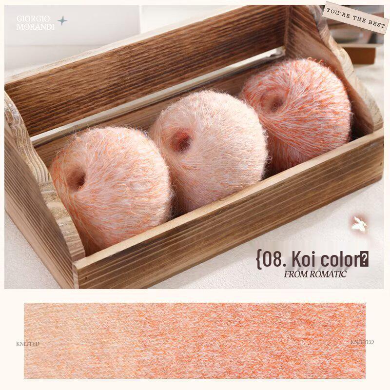 Morandi Gradient Hand-Knitted Mohair & Silk Yarn Sweater/Shawl DIY Kit