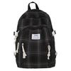 2025 New Plaid Cotton and Linen Double Backpack for Girls To Travel Lightly and Go Out Daily with Backpack Schoolbag