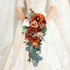 Artificial Waterfall Bridal Bouquet Holding Flower Ornament Wedding Bride for Party