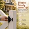 Black Gate Latch Kit Durable Fence Bolt Lock Heavy Self-Locking Gate Latch  Yard