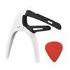 Portable Zinc Alloy Guitar Capo Professional Guitar Tone Changer with Guitar Pick for Acoustic