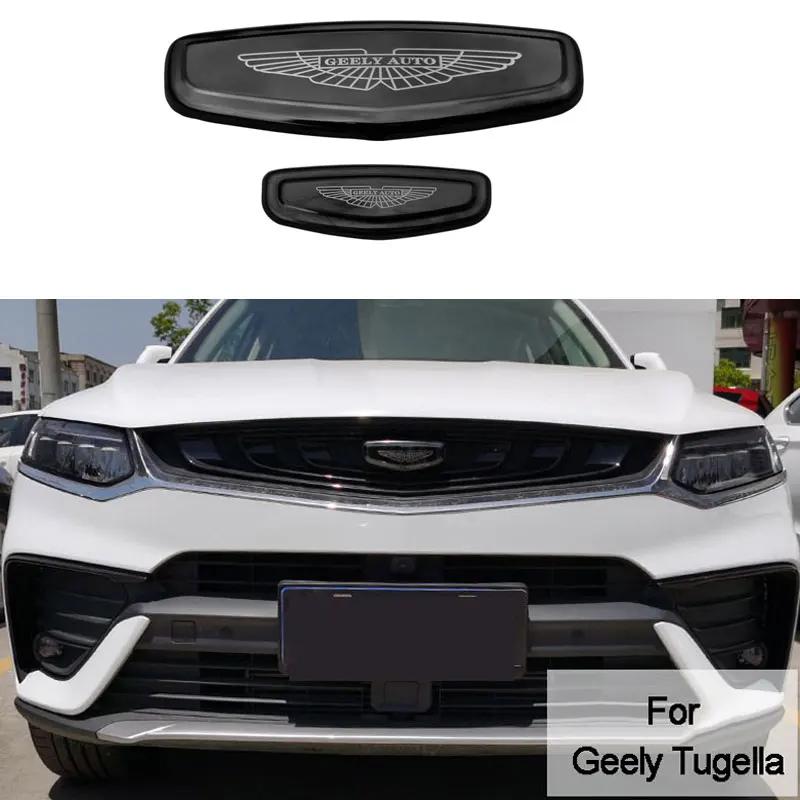 For Geely Coolray Geely Tugella Atlas Pro Azkarra 2015-2022 Black Badge Logo Emblem Decal Racing Grill Hood Sticker Styling
