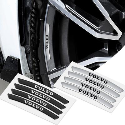4pcs Aluminum Car Styling Wheel Rims Racing Stickers Badges For RDESIGN T6 AWD S40 S60 S90 XC40 XC60 XC90 Auto Decoration