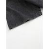Washed Men's Retro Street T-shirt Black Abstract Flame Print Casual Daily Wear, Fashionable,Oversized