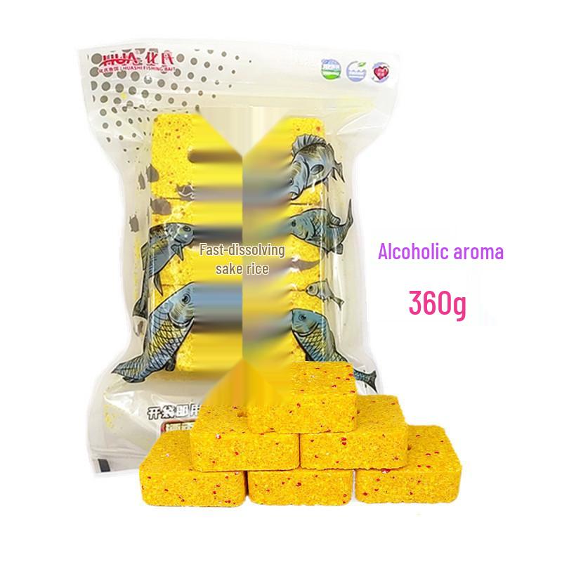 Fahrenheit Musk & Wine-Scented Fast-Dissolving Rice Bait 360g - Ideal for Wild Fishing Crucian Carp (55 Bags)