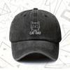 A Vintage Washed Cap Featuring THE CAT DAD Suitable for Both Men And Women This Solid Baseball Hat Is Perfect for All Season