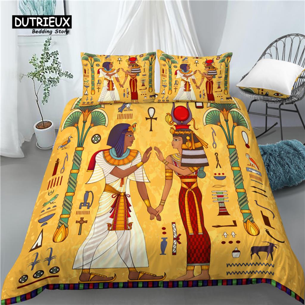 Home Living Luxury 3D Indian Totem Print 2/3Pcs Comfortable Duvet Cover PillowCase Bedding Sets EU/US/AU Size