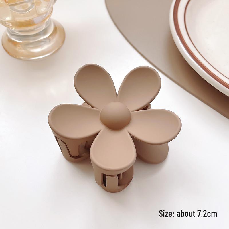 Autumn/Winter Milk Coffee Hair Claw Collection: Versatile Cutout Clips for Thick Hair