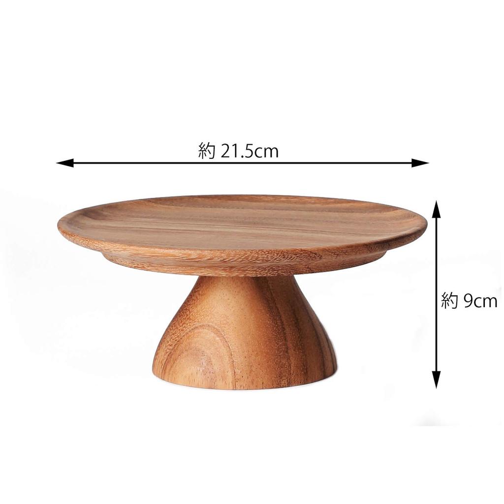 Swanson Shoji Chabatree Cake Stand Wooden M Marinetopia Acacia Diameter X Height 10cm Footed Plate Afternoon Tea Party Approx. 21.5 CU-029
