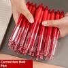 20pcs Red Practice Pens, Error Correction Pens 0.5mm, Smooth Teacher for Marking and Grading Homework, Neutral Pens, Red Pens