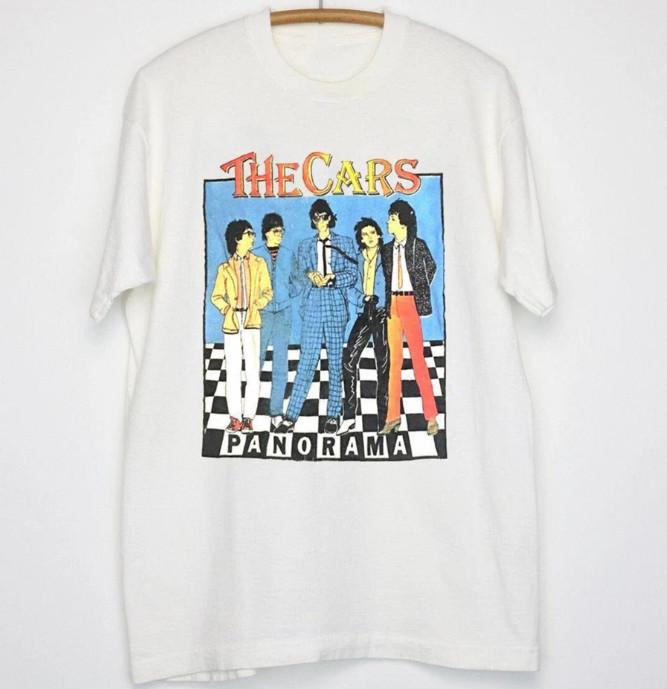 New The Cars Panorama Tour 1980 Band White T Shirt Size S5XL Unisex T-Shirt S
