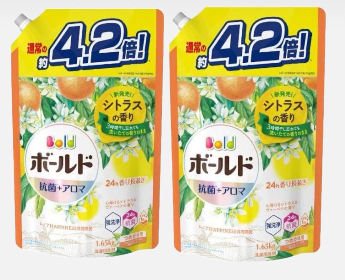 

Bold Citrus & Verbena Laundry Detergent Refill, 1650g, Set of 2