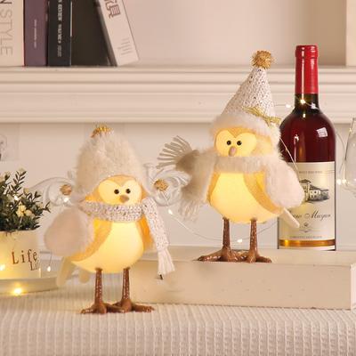 Christmas Glowing Bird Creative Christmas Gift Small Animal Desktop Decoration Ornament