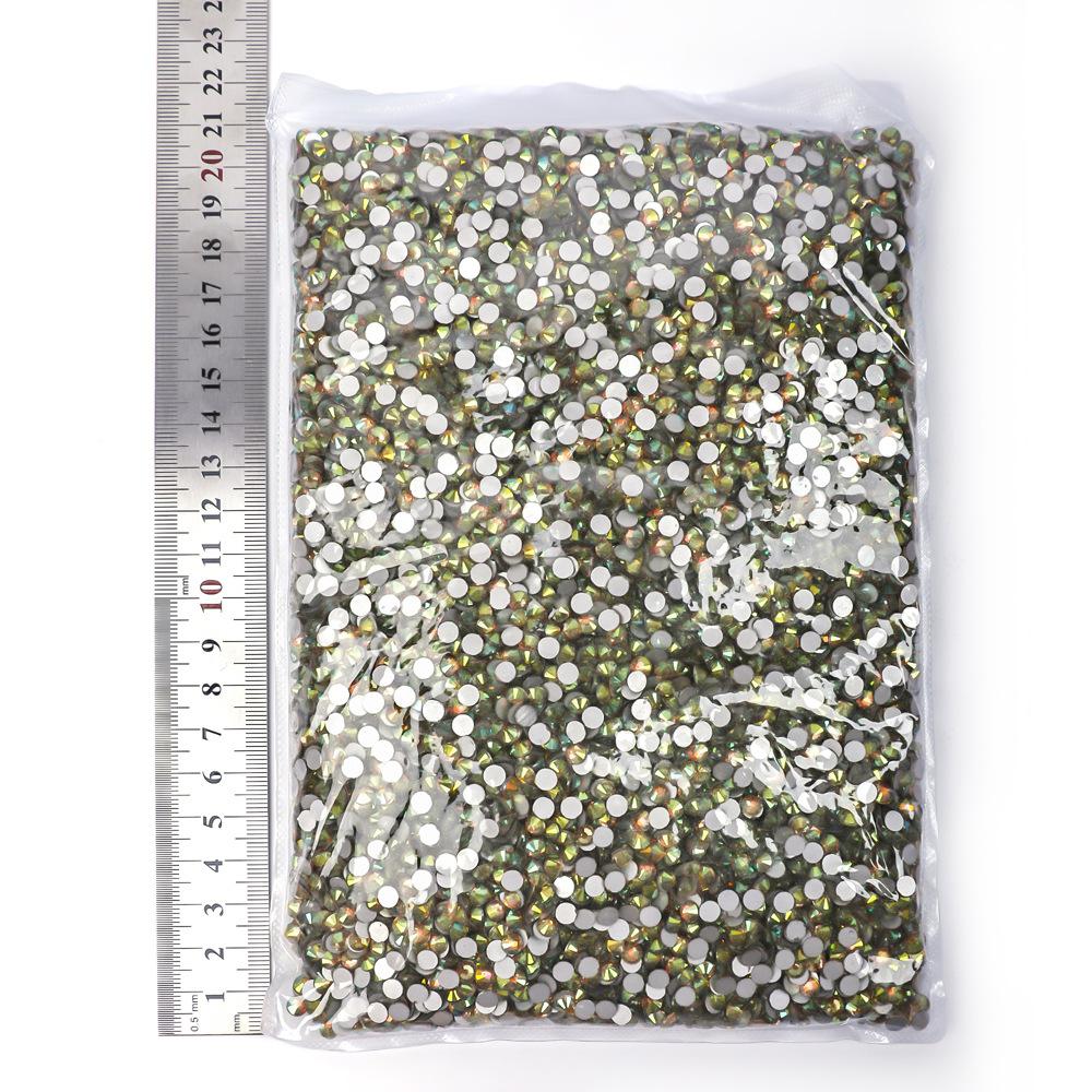 Weichen Big Bag Flat Bottom Diamond Color Plated Crystal Diamond Decorative Rhinestone Diy Nail Art Glass Jewelry Accessories