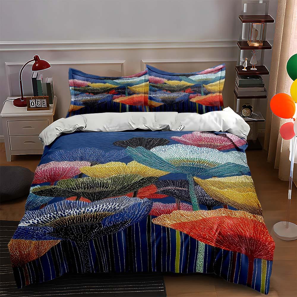 

Colorful, floral, striped Bedding Duvet cover sets Duvet covers Pillowcases gifts (1 * Duvet Cover 2 * Pillowcases, without duvet insert) 135x200cm