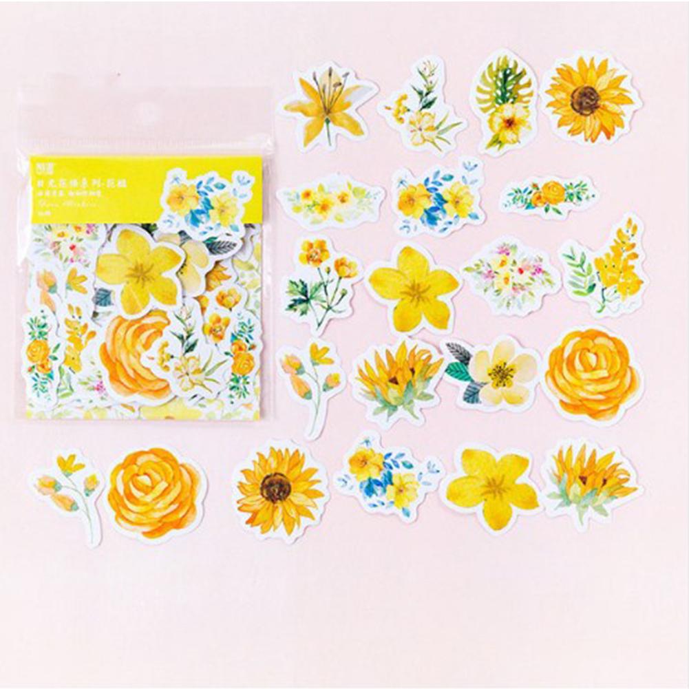 45pcs/set Kawaii Journal Cute Diary Flower Stickers Scrapbooking Stationery Decoration