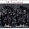 Wendbare gepolsterte Fliegerjacke - Herbst/Winter Baumwolle 9989 B05