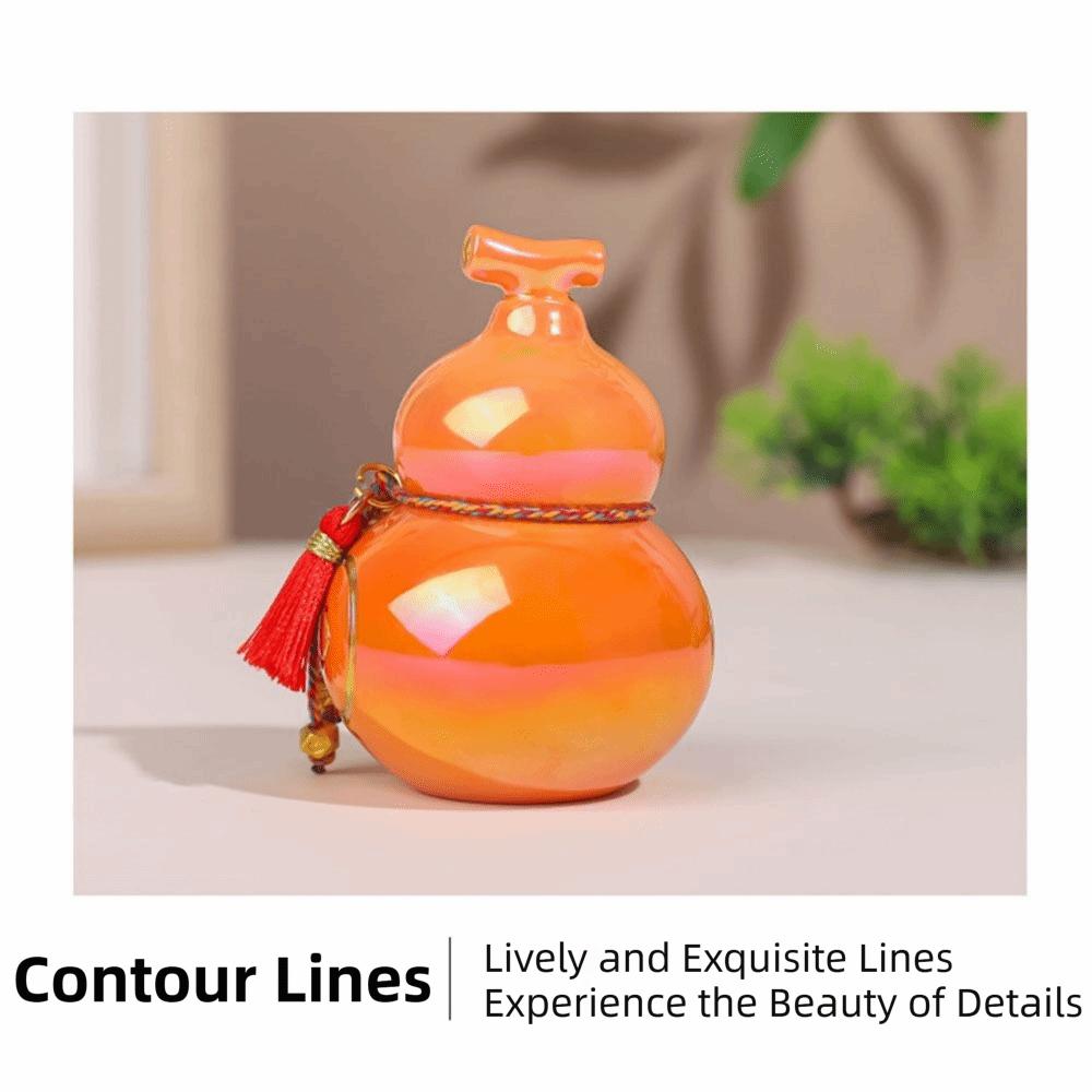 Portable Mini Gourd Statue Chinese Style Gourd Car Ornaments Gift Home Decoration  Desk Decorations
