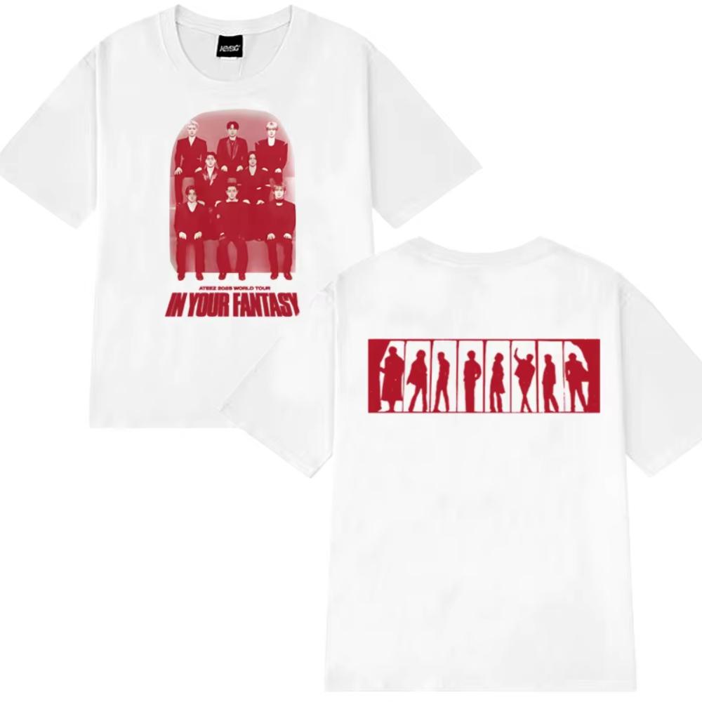 

ATEEZ in Your Fantasy 2025 Tour Merch T Shirt Kpop Unisex Fashion Y2k Short Sleeve Tshirts Men Women Oversized Male Cotton Tops 2XL