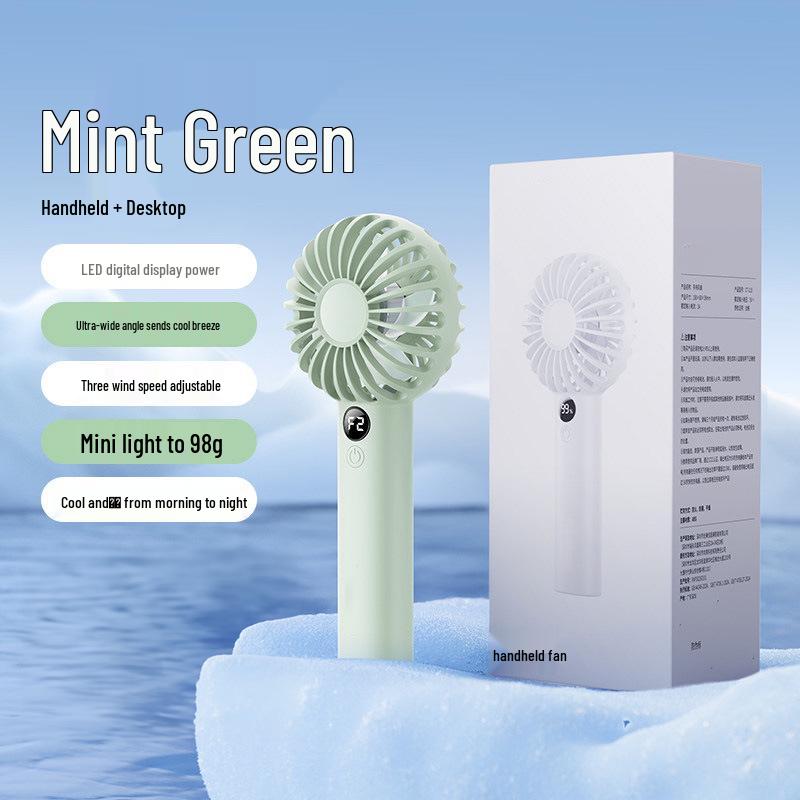 Portable Mini USB Rechargeable Fan - Long Battery Life, Handheld Design 1200mAh