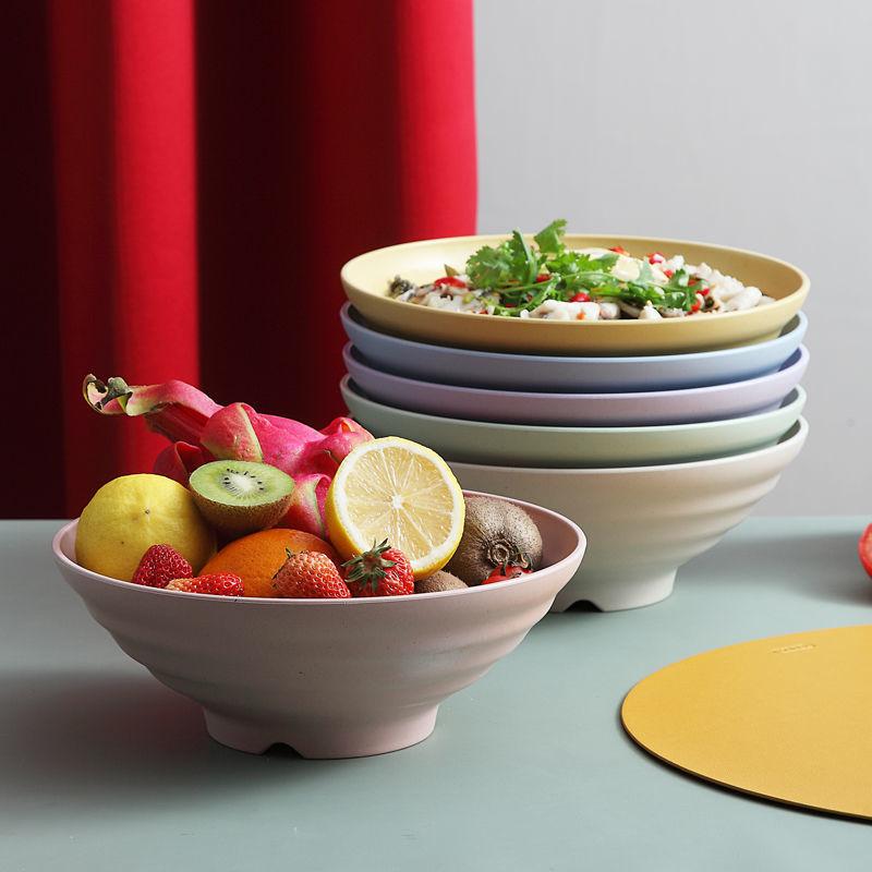 Wheat Straw Tableware Rice Soup Bowl Creative Student Instant Noodles Bowl Household Large Set Plastic Eco Friendly Ramen Bowl