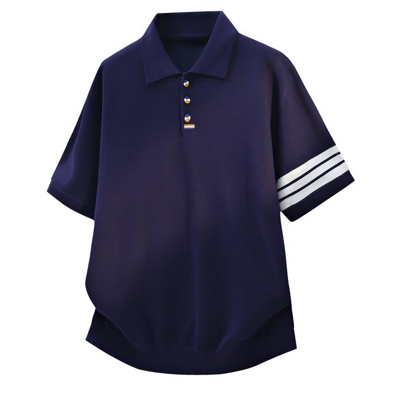 Short Sleeve Sweater Lapel Polo T-Shirt
