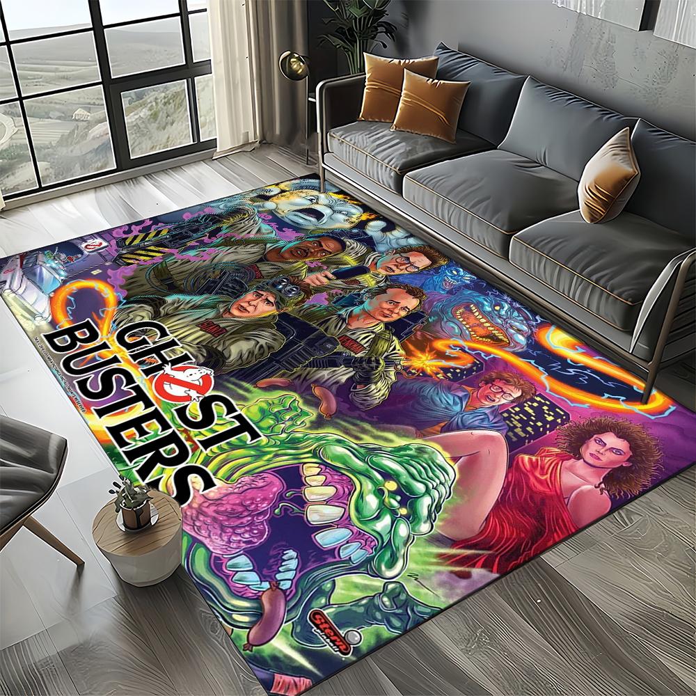 3D G-Ghostbusters 27 Style New Horror Movie Cartoon Carpet Rug for Living Room Bedroom Home Sofa Decoration,Non-slip Floor Mat