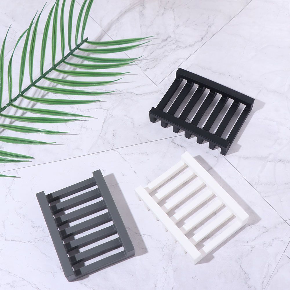 Soap Saver Flexible Soap Holder Non-slip Waterproof Bar Soap Dish Hollow Design Silicone Soap Box Bathroom