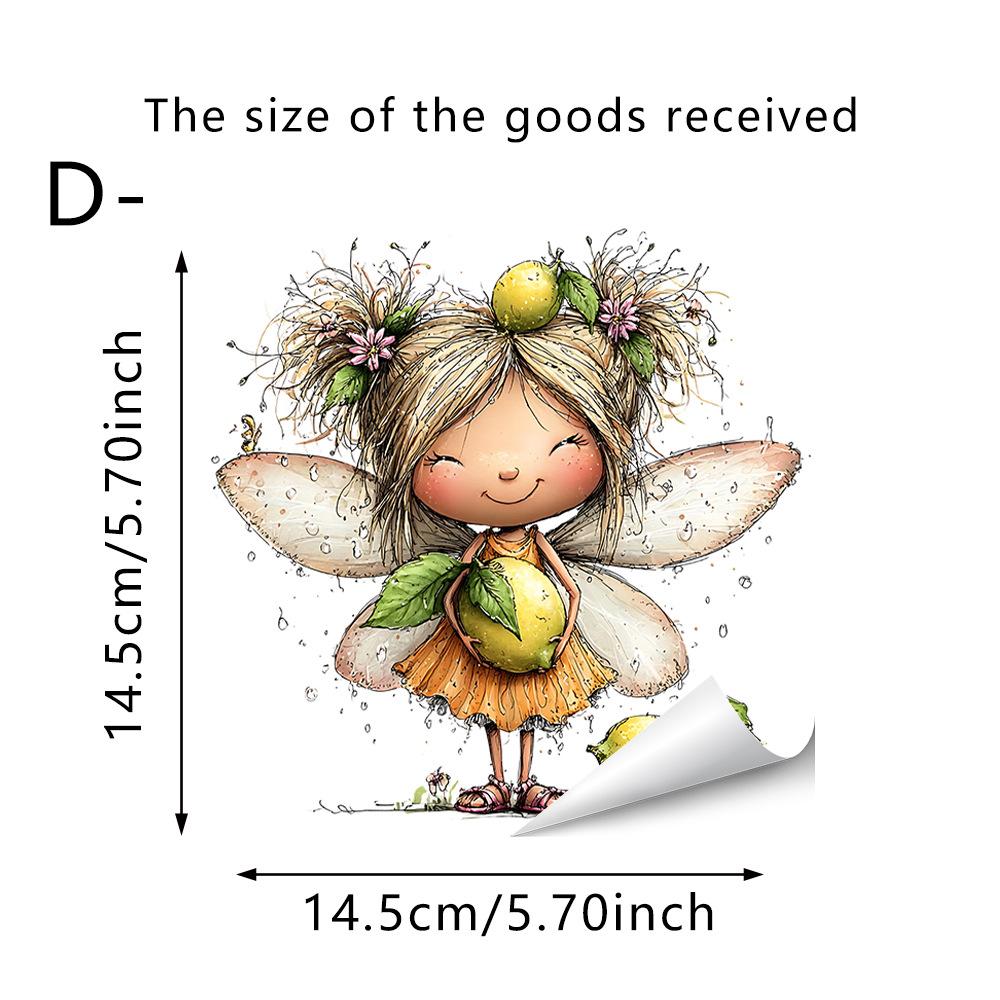 Cartoon Fruit Flower Fairy Switch Wall Sticker Creative Socket Decor for Kids Room Bedroom Living Room Home Decor